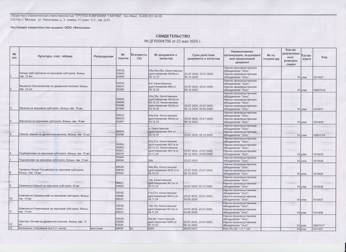 Сертификат