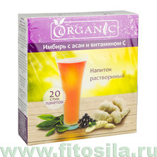 Органик "Имбирь с асаи и витамином C" напиток растворимый, 20 стик/п. х 5,0 г