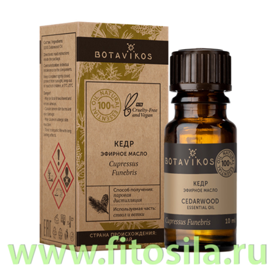 Кедр 100% эфирное масло 10 мл, "Botavikos"
