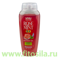 Гель для душа Роза и Мята (Vasu Shower Gel – Rose & Mint) 250мл Trichup