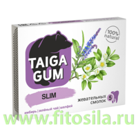 Смолка Taiga Gum "SLIM" блистер №5 по 0,8 г, в растит. пудре, без сахара  "Алтайский нектар"