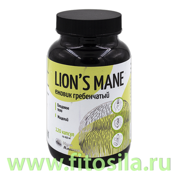 
Ежовик гребенчатый "LION`S MANE"120 кап 400мг "КумАлтай"