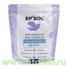 Соль английская магниевая (эпсома) для ванн EPSOL Relax (ЭПСОЛЬ Релакс), doy-pack 500г