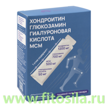 Гель пищевой  ХОНДРОИТИН ГЛЮКОЗАМИН МСМ ГИАЛУРОНОВАЯ КИСЛОТА  14 стиков по 25 г БАД "Алтайский нектар"