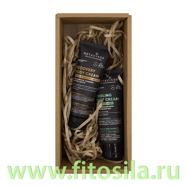 Набор Незабываемый шелк с обечайкой (Крем для рук коленей локтей и пяток Recovery 75 мл, крем для ног Energy 75 мл) 9810