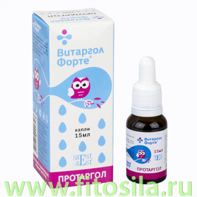 Витаргол Форте (протаргол), 15 мл, капли, т. м. "SHEST-BEST  *** Срок до 10,2025