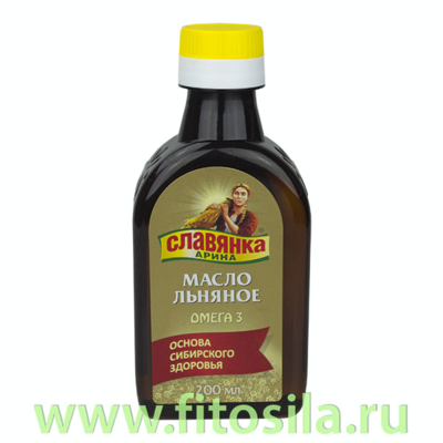 Льняное масло пищевое "Славянка Арина" 0,2 л, марка "Компас Здоровья"