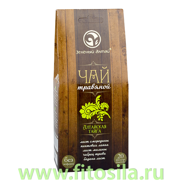 Травяной чай "Алтайская тайга", 20 ф/п х 1,5 г, т. м. "Зеленый Алтай"